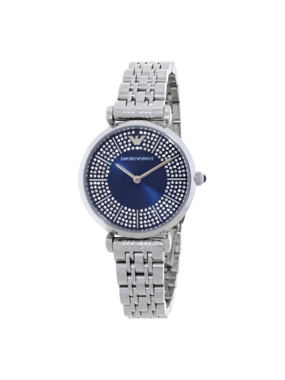 NWT Emporio Armani T-bar Quartz Blue Dial Ladies Watch